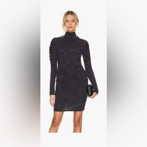 Veronica Beard Greta Blue and Brown Floral Mini Dress